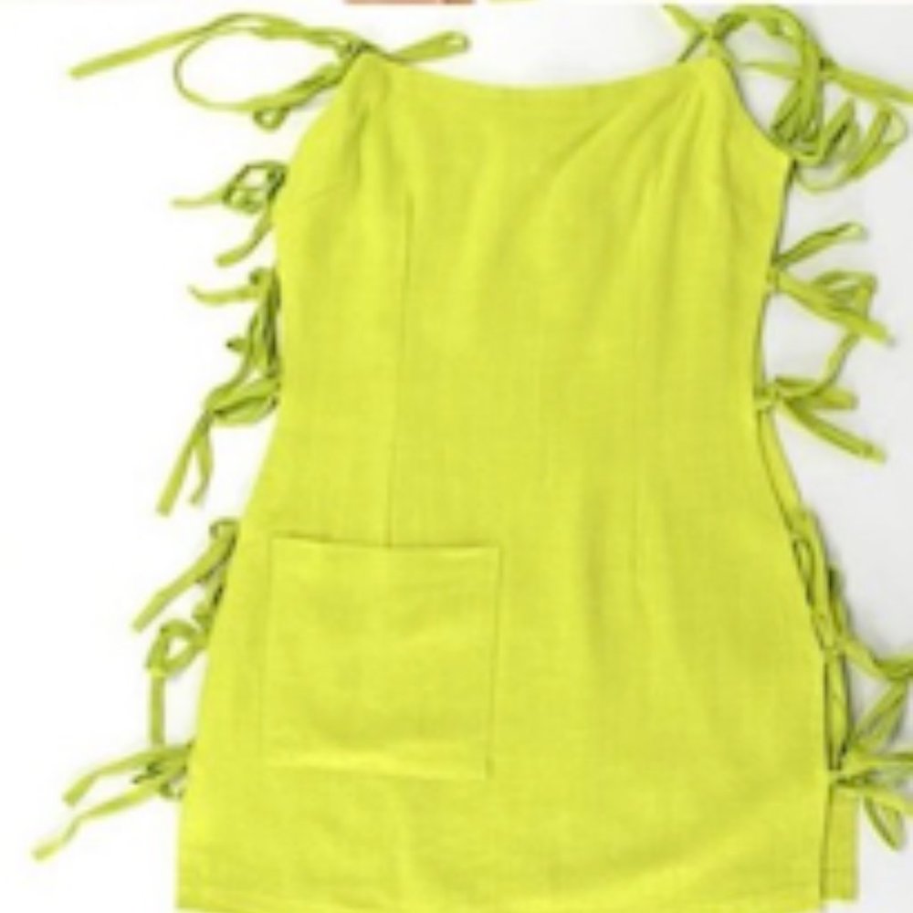 Fashion Company Brand Linen Side-Tie Dress